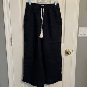 Navy Blue Linen Pants